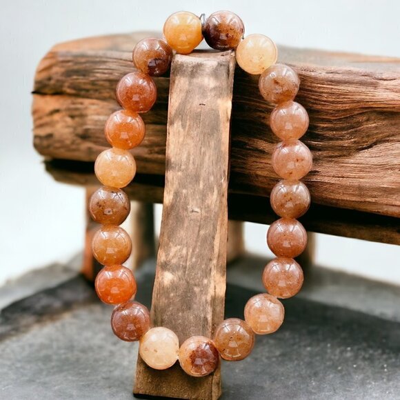 Aventurine Gemstone Bracelet Handcrafted - Picture 1 of 5